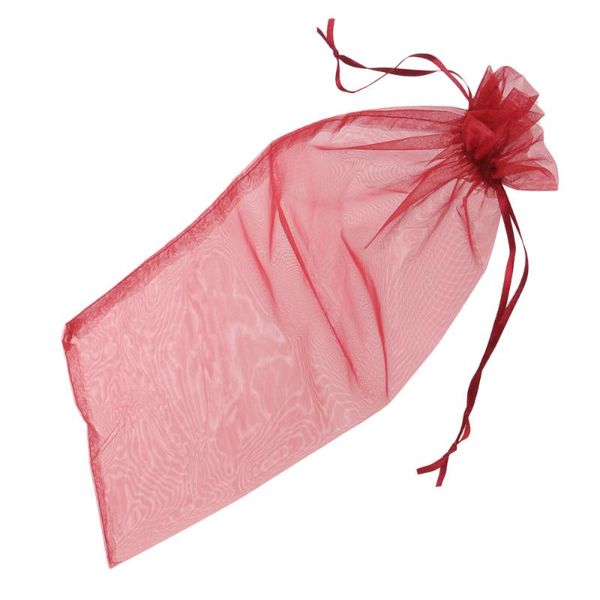 

gift wrap 10pcs sheer organza bottle cover bags (red)
