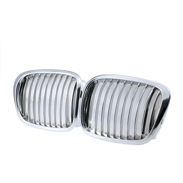 

one pair silver color plating front kidney grille grill for bmw e39 1997-2003