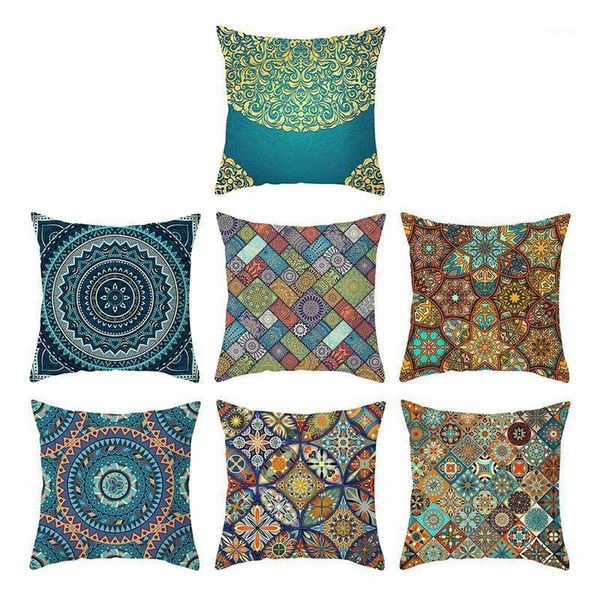 

boho mandala watercolor printing cushion printing car sofa pillow cover pillow cover home1