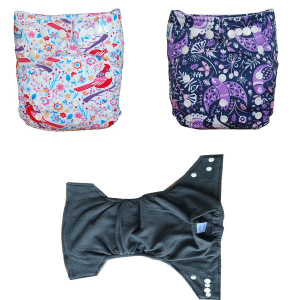 

a lot)healthy bamboo charcoal nappy bamboo carbon diapers + five layers bamboo charcoal inserts lj201026