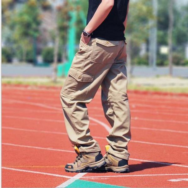 

men's pants winter fleece thickened overalls hip hop long trousers men casual warmth plus size 40 mens bottoms, Black