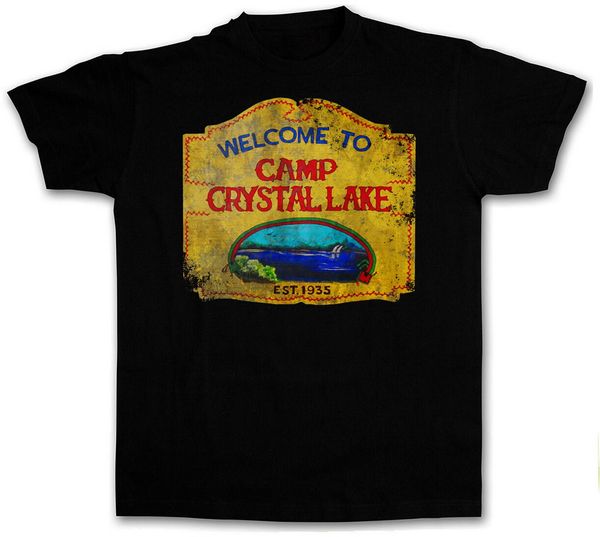 

camp crystal lake vintage sign tee t shirt friday the 13th jason horror 13th t shirt street wear fashion sport hooded sweatshirt hoodie