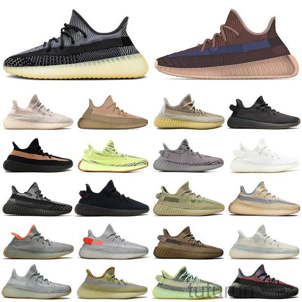 

2019 new men women casual shoes static black bred cream white sesame kanye west v2 sports sneakers eur 36-46 rx-4