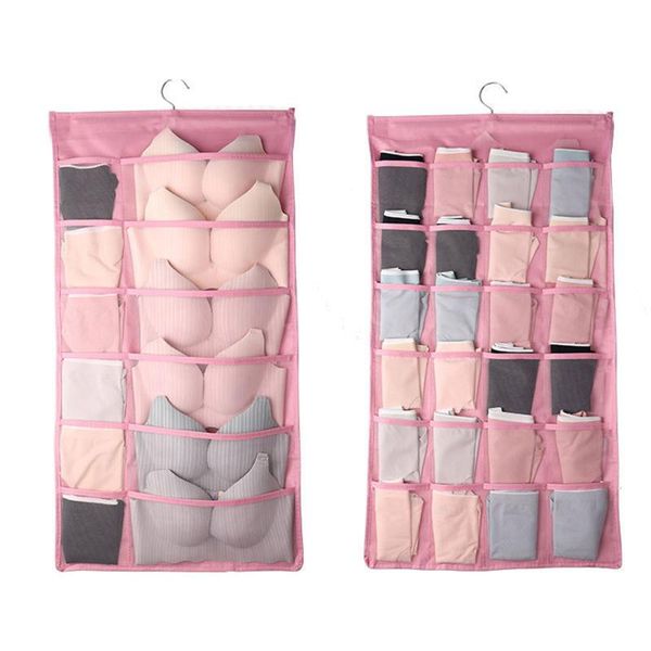 

multifunctional double-side hanging underwear organizer hanging underpants bra socks storage bag e2s
