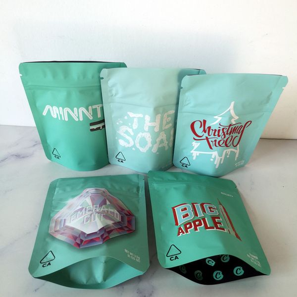 

7g 28g 3 5g cookis mylar bags smell proof bag the soap minntz grandiflora white runtz big apple christmas tree package