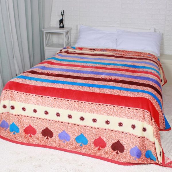 

heart joyous soft warm throw blanket for bed sofa 230x240cm bedding sheet bedspreads love flannal blanket for spring and autumn