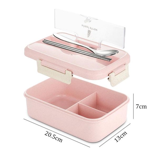 

microwave lunch box wheat straw dinnerware food storage container children kids school office portable bento box bbywxt