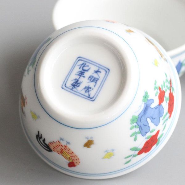 

jingdezhen teacup archaistic rooster pattern tasting tea cup chinese teaset ceramic teacup household drinkware small tea bowl wmtpns