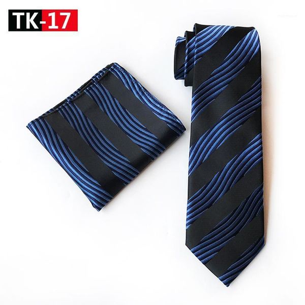 

bow ties black and navy blue ripple striped tie set gentlemen neckties for formal wear1, Black;gray