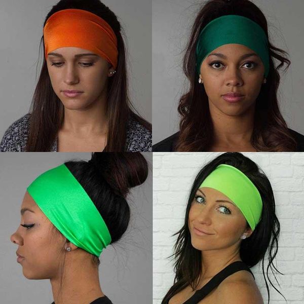 

running yoga elastic hair bands for women men fluorescent color sports headband outdoor fitness turban hairband hair accessories q sqcibi