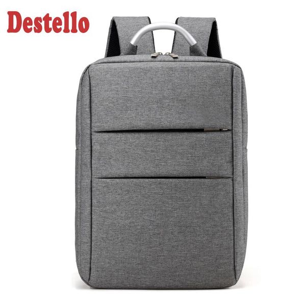 

мода двойной замок bagpack 14 дюймовый ноутбук рюкзак мужчины студент high capacity путешествие бизнес рюкзак мужчины дорожная сумка bbyszt