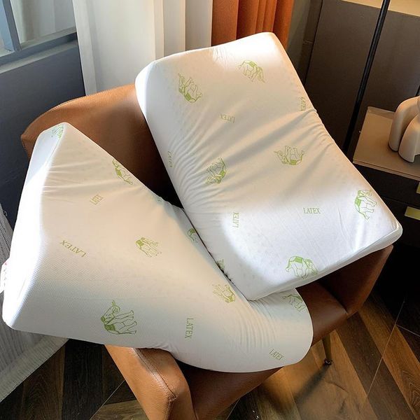 

natural latex pillow massage neck orthopedic sleep pillow kussens oreiller almohada cervical poduszkap soft memory foam