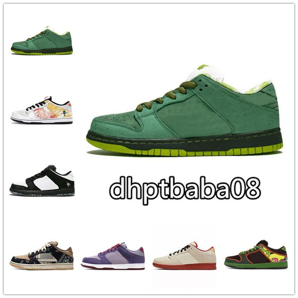 

fashion low dunk comfortable chunky dunky varsity royal travis scotts platform shoes tie-dye black white university red pine green sneakers, White;red