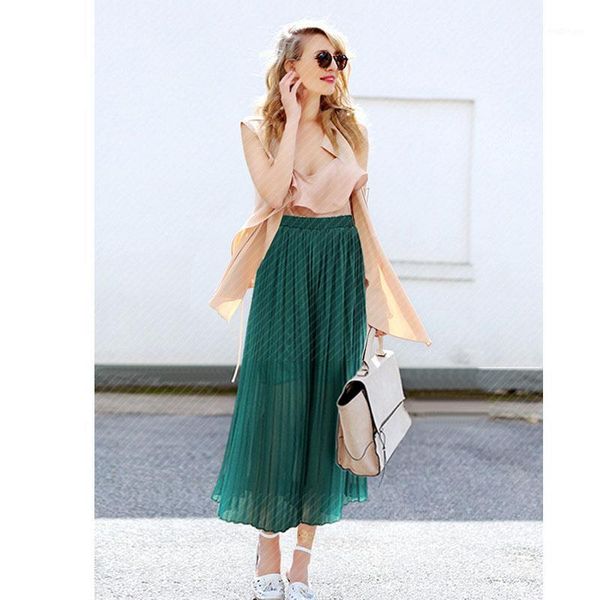 

summer wide leg pants for women casual elastic high waist 2020 new fashion loose long pants pleated pant trousers femme1, Black;white