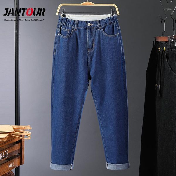 

jantour oversize baggy jeans men autumn winter fashion minimalist wide leg jeans letter appliques pants men plus size 44 46 481, Blue