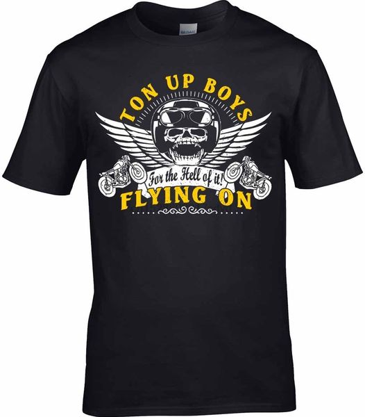 

print t-shirt 2020 fashion ton up t-shirt motards 50 de 60 rockeur graisseurs coureurs mens' t-shirt sport hooded sweatshirt hoodie