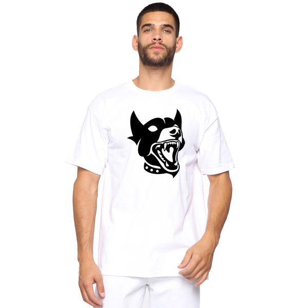 

blwhsh rabid dog printing short sleeve hip hop animal black rabid dog printed fashion funny plus hooded sweatshirt hoodie men t shirt