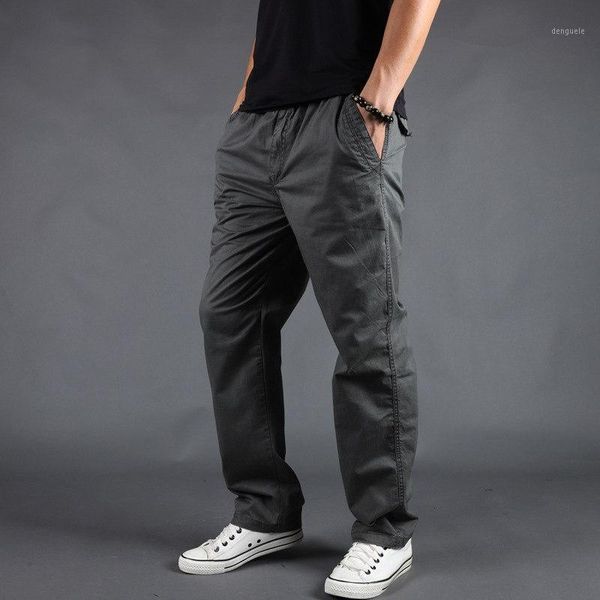 

cotton pants men plus size 3xl straight casual pants multi-color chinos men trousers pantalon homme cargo1, Black