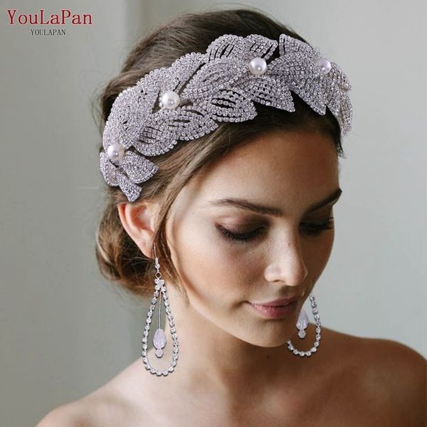 

ueen hp366 luxury bridal tiara crown flower garland bohemia headbands wedding hair vines accessories 220805, Slivery;golden