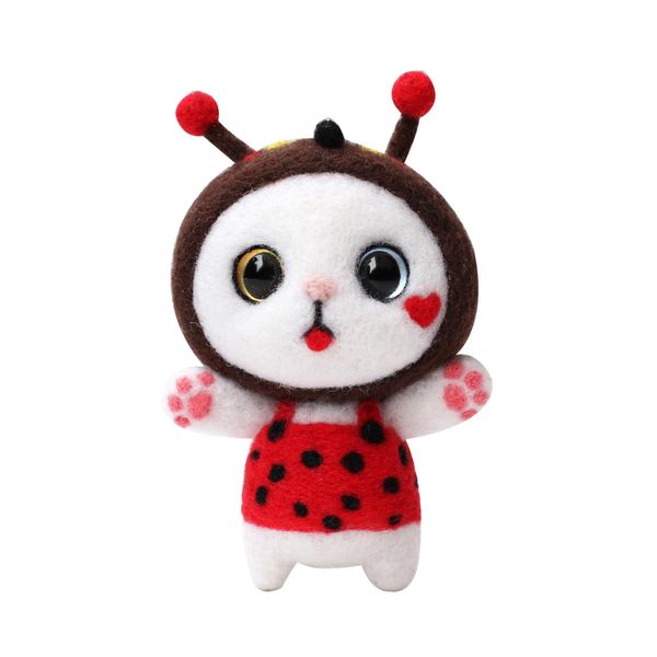 

1шт мода на заказ cat doll войлока craft diy non закончено ткнул set handcraft комплект для иглы материал чемоданчик wmtysk bdegarden