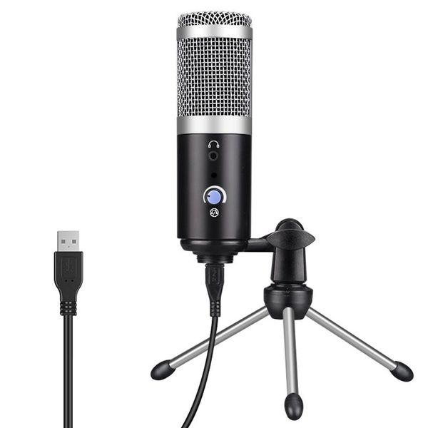 

usb computer microphone used to record musical instruments k song live broadcast voice group chat tripod microphone