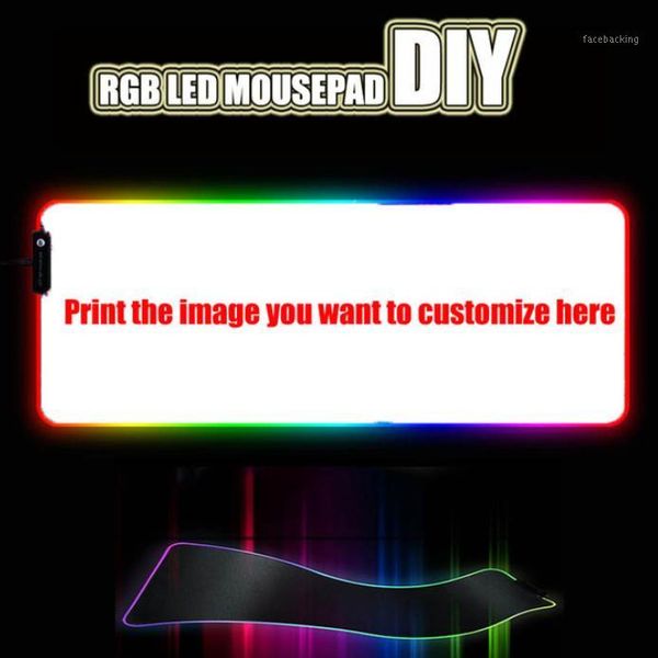 

mouse pads & wrist rests mrg customize any picture rgb led large pad usb wired lighting game player mousepad keyboard colorful luminous mat