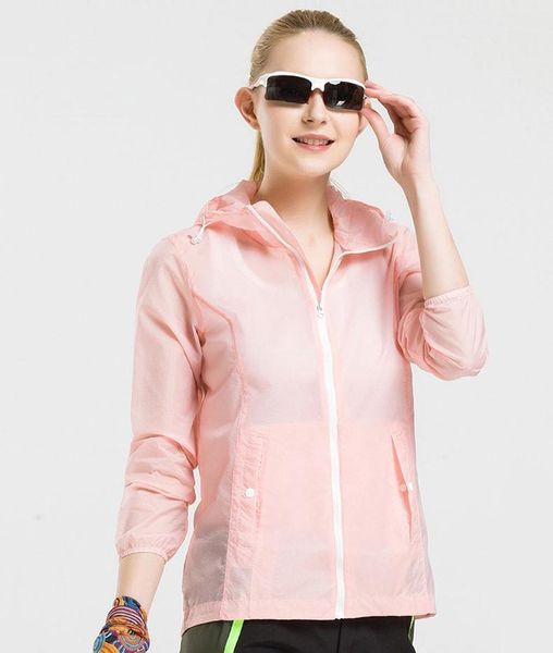 

women lightweight windproof waterproof anti-uv quick dry camping hiking skin jacket1, Black;brown