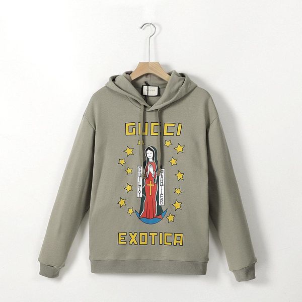 

20fw limited mens womens designer weatshirt hooded crewneck guchi exoticass sweater streetwear outdoor winter clothing quality, Black;brown