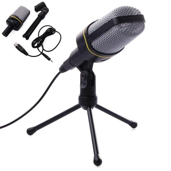 

microphones pc microphone computer condenser studio mic 3.5mm plug & play for desklaponline chatting recording gaming