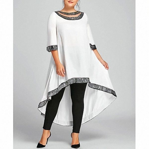 

women's swing dress midi dress blue white black wine navy blue half sleeve solid color sequins fall spring round neck work basic casual