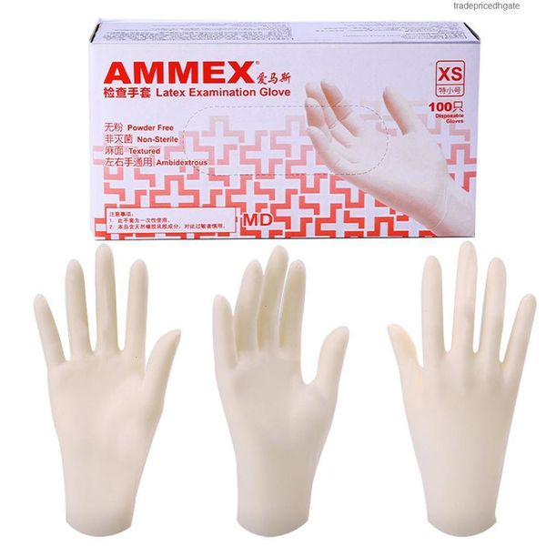 

kitchen durable disposable latex gloves real for restaurant salon 100pcs