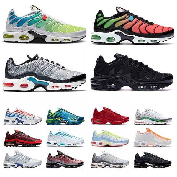 

tn plus se running shoes for men women big size us 12 worldwide black white rainbow crater sports sneakers trainers eur 36-46