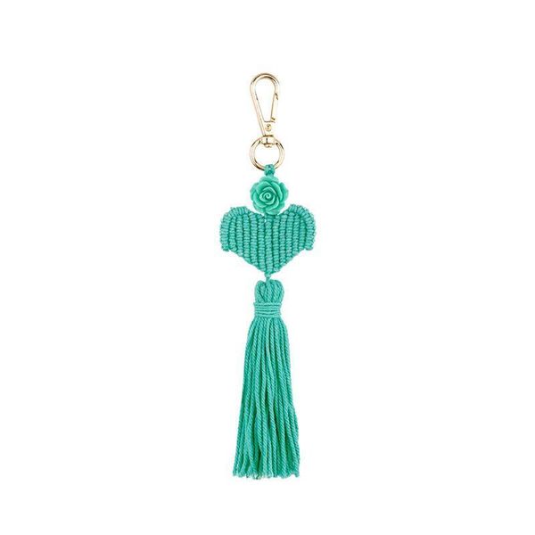 

1pc new style bohemia love flowers tassel diy jewelry garments bag decorative accessories key chain pendant craft cotton tassels h jllsle