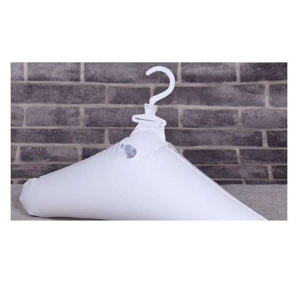 

10pcs white pvc plastic inflatable portable clothes hangers triangular rack for outdoor travel l office use par bbykaf