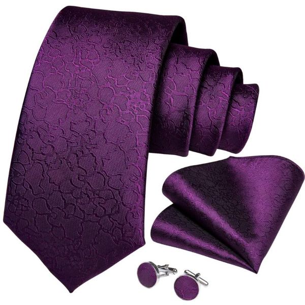 

silk men tie purple solid novelty wedding tie for men necktie handky cufflinks set dibangu designer party business sjt-7307, Black;gray