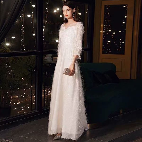 

2021 new robe soiree prom party 1087, long sleeve dresses 975m evening, Black;red