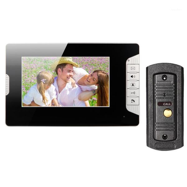 

ale 7inch tft lcd screen video door phone intercom system matal outdoor unit doorbell with night vision one to one system1