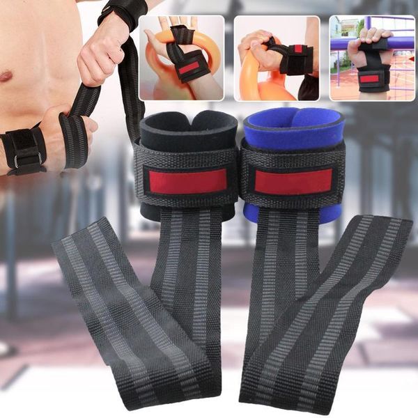 

wrist support sports fitness grip belt bodybuilding tension band horizontal bar dumbbell pressure anti-skid thick brace1, Black;red