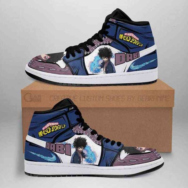 

custom shoes men and women hero dabi my sneakers custom academia anime shoes