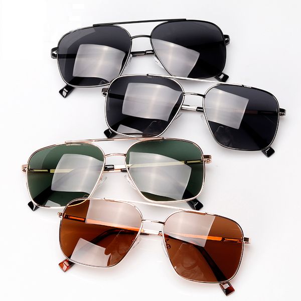 

sunglasses fashion fishing men polarized driving uv400 square metal frame male sun glasses oculos lunette de soleil homme, White;black