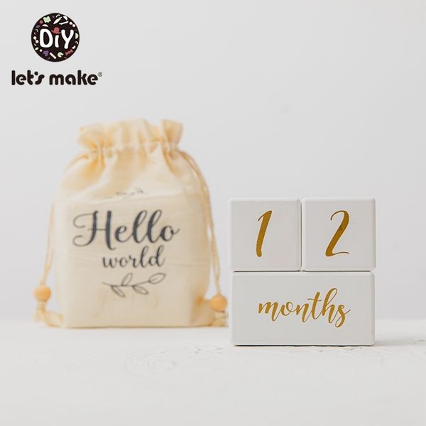 

let's make baby milestone cards square engraved wood infants bathing gift newborn pgraphy calendar baby p accessories lj201105