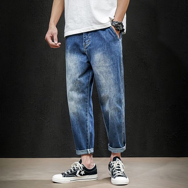 

2021 new spring arrival male stretch brem men's ankle length pants, skinny jeans quality size 28-42 wma2, Blue