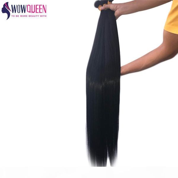 

t y 7straight hair bundles 30 inch bundles 8 - 40 inch wowqueen human hair weave bundles, Black