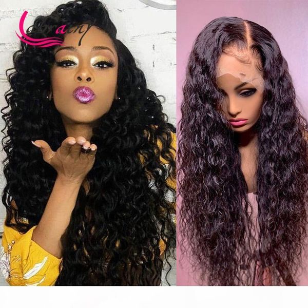 

part 13*4 hd lace front human hair wigs glueless kinky curly side part lace frontal wig pre plucked bleached knots 1b hair, Black;brown