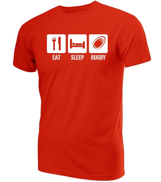 

спорт 2019 новых моды eat sleep rugbyer printed t-shirt ~ новизна подарок на день рождения или подарочных всех размеры мужских тройники высо