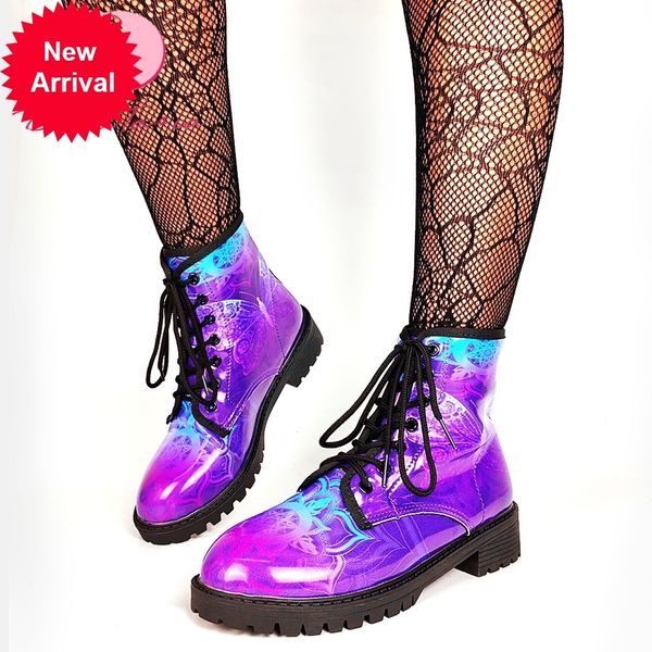 

2021 the new purple butterfly chunky designer feminine boots spring fall shoes new woman 9zhz, Black