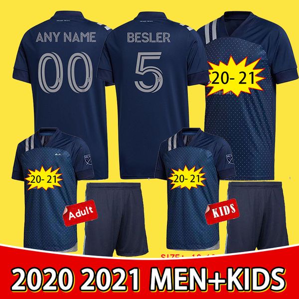

2020 sporting kansas city soccer jersey #5 besler #7 russell #9 pulido #8 zusi salloi 2021 mls men+kids kit football shirt, Black;yellow