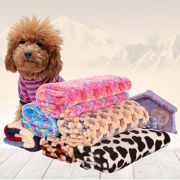 

cat beds & furniture 1pc soft fleece pet dog blanket mat cover small medium large towl puppy travel air conditioning