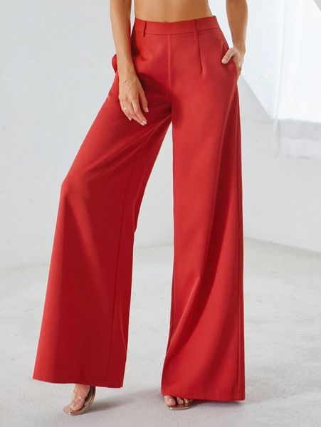 

double crazy zip back wide leg pants i8uk#, Black;white