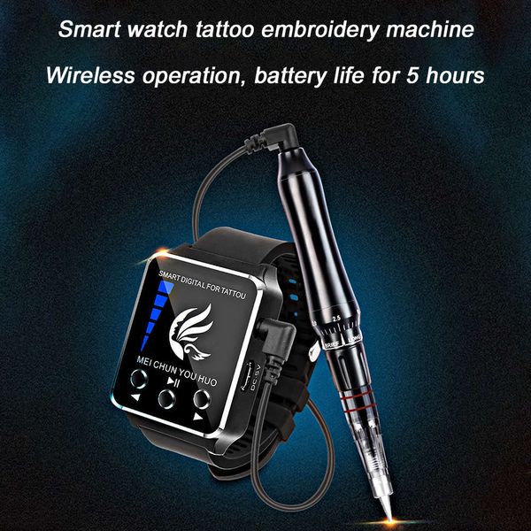 

wirels wearable watch, intelligent tattoo machine, micro drop, permanent eyebrow and lip makeup mach